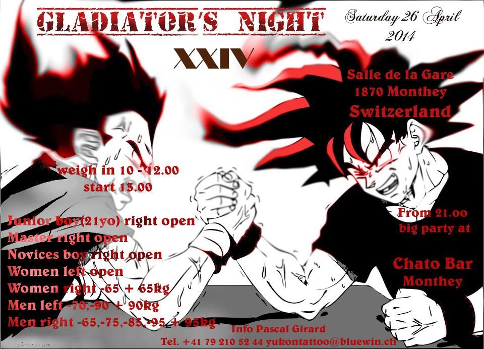Gladiator's Night 14 - International Armwrestling Tournament │ Image Source: Pascal Girard - Gladiator's night XIV