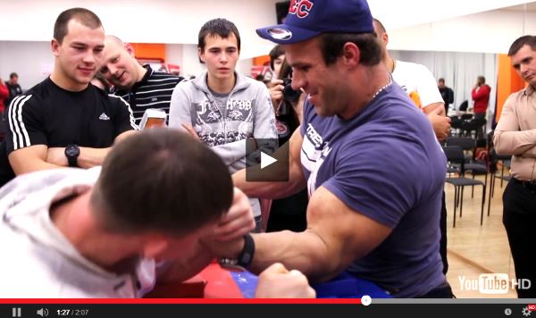 Denis Cyplenkov – Armwrestling Seminar October 2014 │ Capture by XSportNews from the video