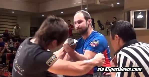 Maxim Cherskiy vs. The Champion of Japan in the “Light heavyweight” category -90 kg │ Capture by XSportNews from the video