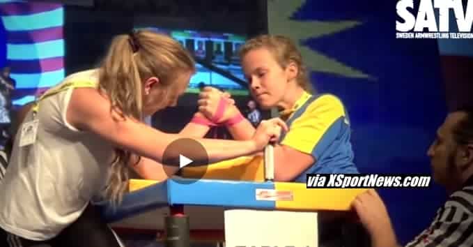 Elin Janeheim, EUROARM 2015, 25th European Armwrestling Championships 2015 │ Capture by XSportNews from the video