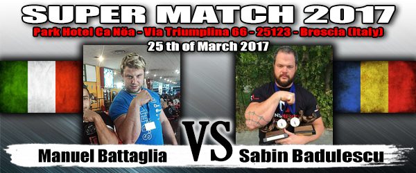 Manuel Battaglia vs. Sabin Badulescu, XII Super Match 2017 │ Image Source: bracciodiferroitalia.it