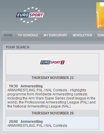 ARM WARS - Eurosport 2