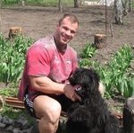 Denis Cyplenkov and his dog