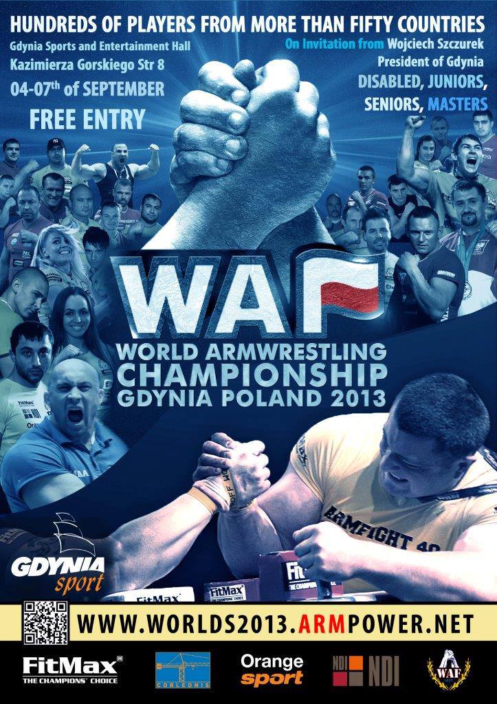 35th World Armwrestling Championships 2013 (WAF), Gdynia, Poland