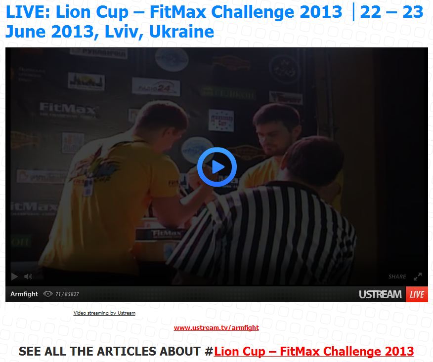 LIVE - Lion Cup 2013 - FitMax Challenge