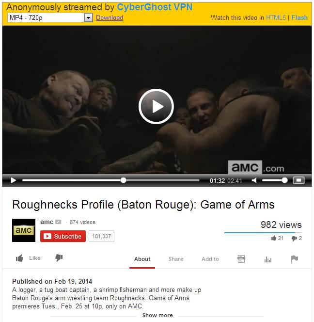 Roughnecks Profile (Baton Rouge) Game of Arms video
