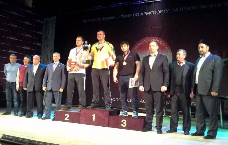 1. Andrey Pushkar, 2. Ivan Matyushenko, 3. Eldar Aliskendarov - Absolute / Open category - ANAS 2014 - Chistopol  │ Photo Source: RUSARM.pro