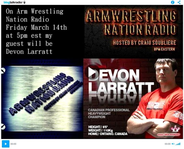 Devon Larratt on Arm Wrestling Nation Radio 14 March 2014