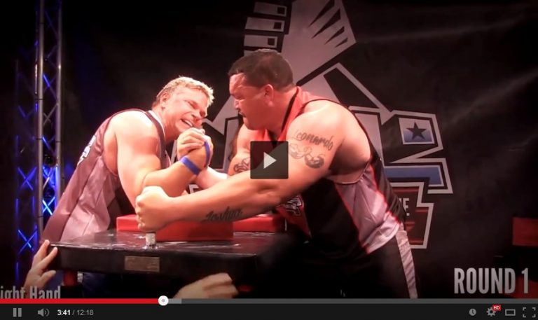 John Brzenk vs. Marcio Barboza - UAL 4 - Ultimate Armwrestling League │ Print Screen by XSportNews.com from the video