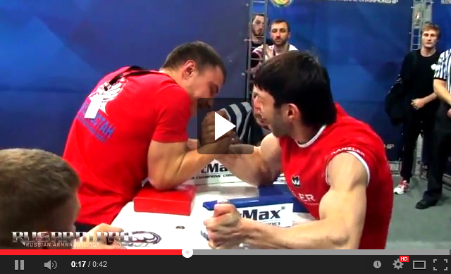 Maksim Yandubaev vs. Mikhail Tovmasyan - Russian Armwrestling Championship 2014