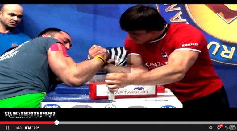 Boris Prokhanov vs. Roman Filippov - Russian Armwrestling Championship 2014