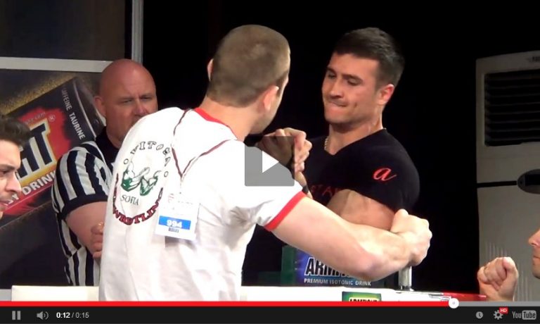 Stefan Lengarov vs. Georgi Gaydardzhiev - Bulgarian Armwrestling Championships 2014