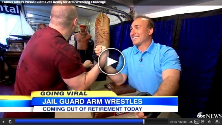 Vinny Vetere - Prison Guard Gets Ready for Arm Wrestling Challenge