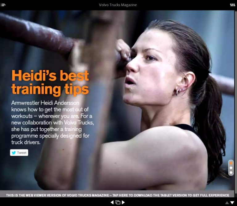 Heidi Andersson - Volvo Trucks - Armwrestling training tips