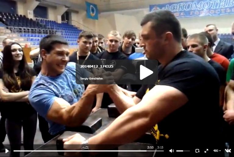 Taras Ivakin vs. Andrey Pushkar - Armwrestling Sparring, April 2014