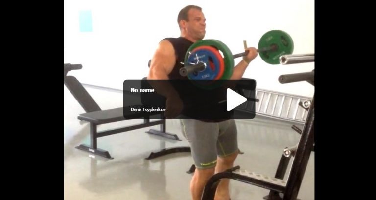 Denis Cyplenkov 75kg one arm barbell bicep curl │ Capture by XSportNews from the video