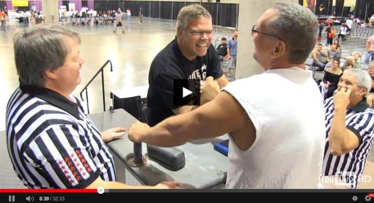John Brzenk vs. Eric Wolfe - 2014 Europa - USAA Get Fit Armwrestling Championship │ Capture by XSportNews from the video