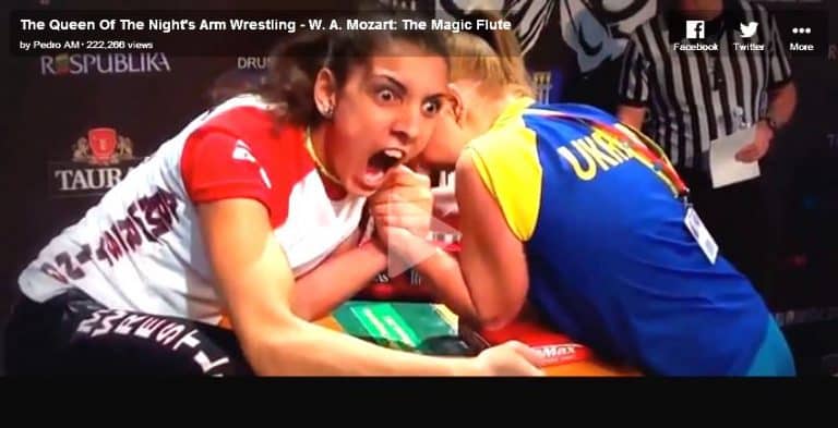 The Queen Of The Night’s Arm Wrestling – W. A. Mozart -The Magic Flute  │ Capture by XSportNews from the video