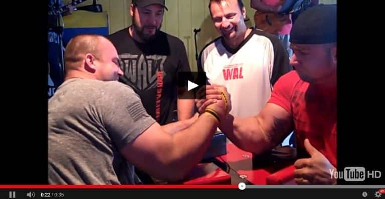 Travis Bagent vs. Chris Chandler - Armwrestling Sparring - 2014 Call For a Brawl │ Capture by XSportNews from the video