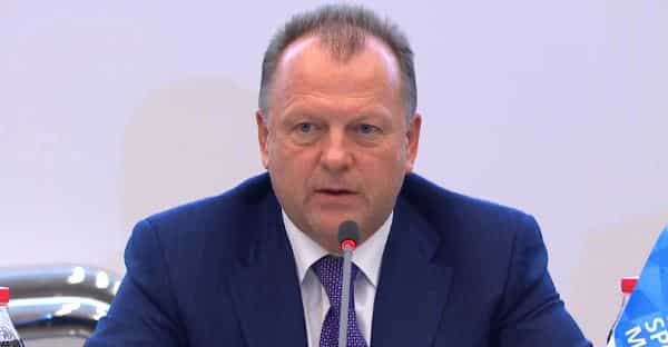 Marius Vizer at the SportAccord Press Conference, SportAccord Convention 2015 │ Capture by XSportNews from the video