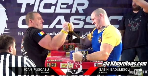 Ioan Puscasu vs. Sabin Badulescu, Tiger Classic 2015 Bucharest │ Capture by XSportNews from the video