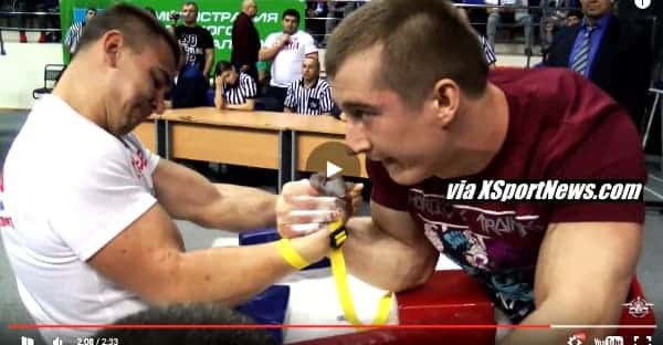 Artem Taynov vs. Sergey Bogoslovov, Russian Armwrestling Championship 2016