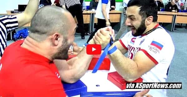 Muharbek Karaev vs. Khadzhimurat Zoloev, Russian Armwrestling Championship 2016