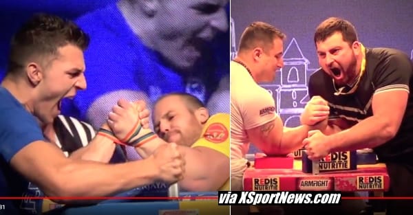 Ermes Gasparini vs. Stefan Tamas, Krasimir Kostadinov vs. Genadi Kvikvinia, SwedenArmwrestlingTelevision Trailer - S.A.TV │ Collage made by XSportNews using images from the video