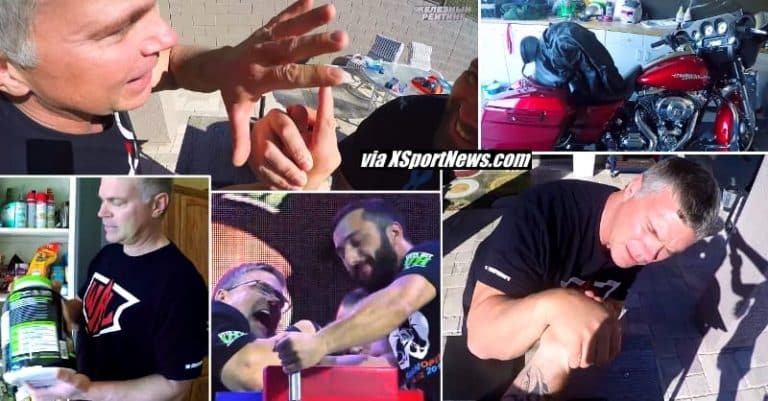 John Brzenk Secrets, Armwrestling Techniques Hook, Toproll explained │ Collage made by XSportNews using images from the video