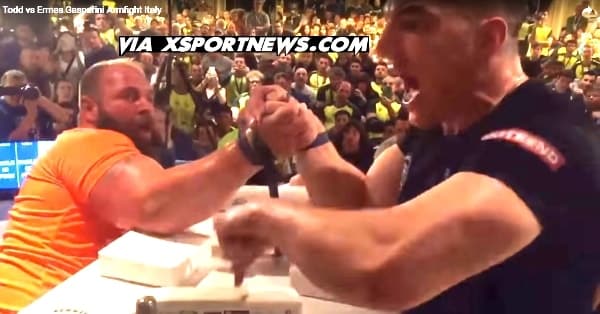 Michael Todd vs. Ermes Gasparini, ARMFIGHT #47 │ Capture by XSportNews from the video