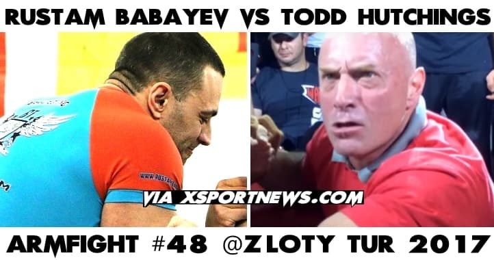 Rustam Babayev vs. Todd Hutchings, Armfight 48, Zloty Tur 2017 │ Collage made by XSportNews using images from Илья Парамонов – ironworld.ru and Allison Hutchings Rustam Babayev vs. Todd Hutchings, Armfight 48, Zloty Tur 2017 │ Collage made by XSportNews using images from Илья Парамонов – ironworld.ru and Allison Hutchings