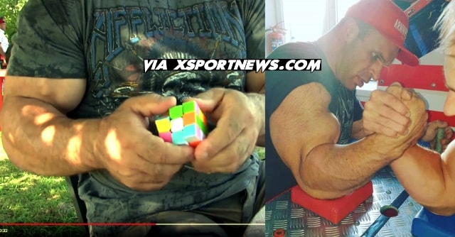 Denis Cyplenkov solves the Rubik's cube and trains for ARMFIGHT #50 Vendetta