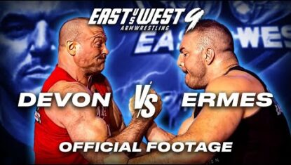 VIDEO: Devon Larratt vs Ermes Gasparini – East vs West 9 World Superheavyweight Title Match