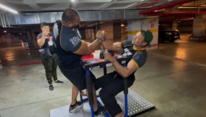 VIDEO: DEVON VS LEVAN ARMWRESTLING AT EAST VS WEST 13