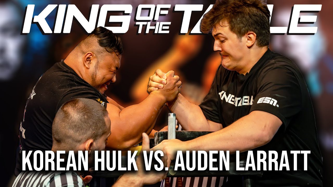VIDEO Korean Hulk vs Auden Larratt Highlights, King of the Table 12 • ARMWRESTLING